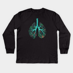 Respiratory Therapist Bronchial Tree Kids Long Sleeve T-Shirt